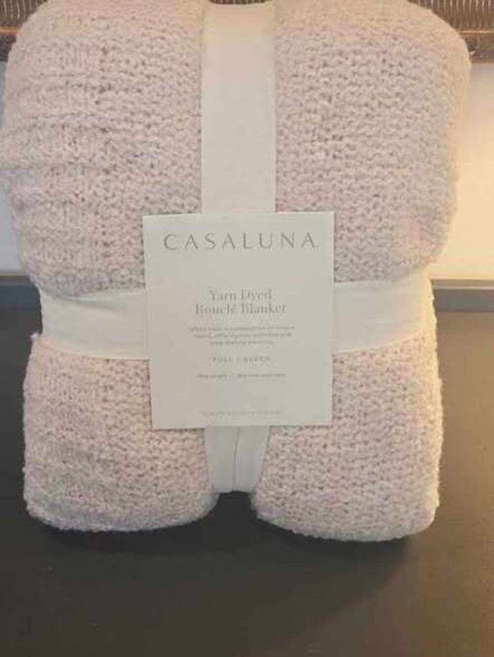 Casaluna Yarn Dyed Boucl  Blanket Full/Queen